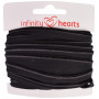Infinity Hearts Ruban Passepoil Élastique 10mm 030 Noir - 5m