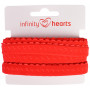 Infinity Hearts Dentelle Élastique 22/11mm 250 Rouge - 5m
