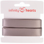 Infinity Hearts Ruban Sangle Satin Viscose 40/20mm 1701 Gris - 5m