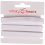 Infinity Hearts Ruban Sergé Coton 10mm 01 Blanc - 5m