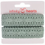 Infinity Hearts Ruban Dentelle Polyester 25mm 06 Gris - 5m