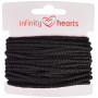 Infinity Hearts Cordon Anorak Polyester 3mm 10 Noir - 5m