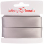 Infinity Hearts Ruban Satin Double Face 15mm 017 Gris - 5m