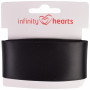 Infinity Hearts Ruban Satin Double Face 38mm 030 Noir - 5m