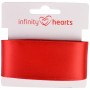 Infinity Hearts Ruban Satin Double Face 38mm 250 Rouge - 5m