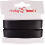 Infinity Hearts Ruban Satin Double Face 15mm 030 Noir - 5m