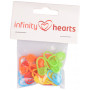 Infinity Hearts Marqueurs de mailles Ass. couleurs 22mm - 25 pcs