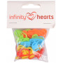 Marqueurs de point Infinity Hearts Ass. couleurs 22mm - 50 pcs