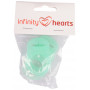 Infinity Hearts Adaptateur Porte-Sucette/Chaîne de Tétine Vert de Mer 5x3cm - 5 pces