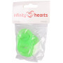 Infinity Hearts Adaptateur Porte-Sucette/Chaîne de Tétine Vert 5x3cm - 5 pces
