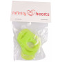 Infinity Hearts Adaptateur Porte-Sucette/Chaîne de Tétine Jaune Citron Vert 5x3cm - 5 pces