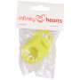Infinity Hearts Adaptateur Porte-Sucette/Chaîne de Tétine Citron Vert 5x3cm - 5 pces