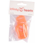 Infinity Hearts Adaptateur Porte-Sucette/Chaîne de Tétine Orange 5x3cm - 5 pces