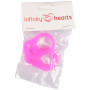 Infinity Hearts Adaptateur Porte-Sucette/Chaîne de Tétine Rose 5x3cm - 5 pces