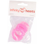 Chaîne de sucettes Infinity Hearts Adaptateur rose 5x3cm - 5 pcs