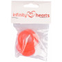 Infinity Hearts Adaptateur Porte-Sucette/Chaîne de Tétine Rouge 5x3cm - 5 pces