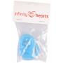 Chaîne de sucettes Infinity Hearts Adaptateur Bleu 5x3cm - 5 pcs