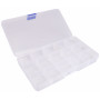 Infinity Hearts Boîte Plastique pour Boutons et Accessoires Transparent 17,5x10cm - 15 compartiments
