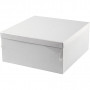 Boîtes de présentation, blanc, H: 5 cm, d 10-12 cm, 27 pièce/ 1 Pq.