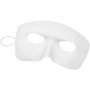 Masque demi-visage, blanc, H: 12 cm, L: 17 cm, 12 pièce/ 12 Pq.