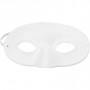 Demi-masques, H : 9.5 cm, L : 18.5 cm, 10 pcs, blanc