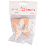 Infinity Hearts Anneau de bois Dent 6,5x5cm
