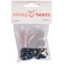 Yeux de sécurité Infinity Hearts/Amigurumi Eyes Noirs 16mm - 5 sets