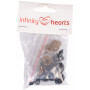 Infinity Hearts Yeux de sécurité / Yeux Amigurumi Noir 18mm - 5 paires