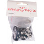 Yeux de sécurité Infinity Hearts/Amigurumi Eyes Black 20mm - 5 sets