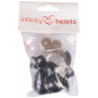 Infinity Hearts Yeux de sécurité / Yeux Amigurumi Noir 25mm - 5 paires