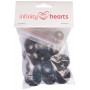 Infinity Hearts Yeux de sécurité / Yeux Amigurumi Noir 30mm - 5 paires