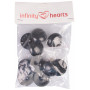 Yeux de sécurité Infinity Hearts/Amigurumi Eyes Black 40mm - 5 sets