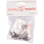 Infinity Hearts Yeux de sécurité / Yeux Amigurumi Or 10mm - 5 paires