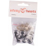 Infinity Hearts Safety Eyes/Amigurumi Eyes Clear 16mm - 5 sets - 2ème assortiment