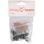 Infinity Hearts Yeux de sécurité / Yeux Amigurumi Vert 14mm - 5 paires