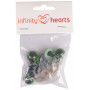 Infinity Hearts Yeux de Sécurité Peluche / Yeux Amigurumi Vert 16mm - 5 kits