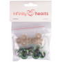 Infinity Hearts Yeux de Sécurité Peluche / Yeux Amigurumi Vert 18mm - 5 kits