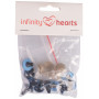 Yeux de sécurité Infinity Hearts/Amigurumi Eyes Bleu 18mm - 5 sets