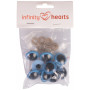Infinity Hearts Yeux de Sécurité Peluche / Yeux Amigurumi Bleu 25mm - 5 kits