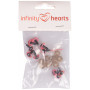 Infinity Hearts Safety Eyes/Amigurumi Eyes Red 10mm - 5 sets - 2nd assortment