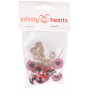 Infinity Hearts Yeux de Sécurité / Yeux Amigurumi Rouge 14mm - 5 lots - 2nd choix