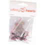 Infinity Hearts Yeux de Sécurité Peluche / Yeux Amigurumi Blanc 16mm - 5 kits
