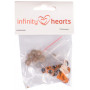 Infinity Hearts Yeux de sécurité / Yeux Amigurumi Orange 10mm - 5 paires - 2e choix
