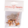 Infinity Hearts Yeux de Sécurité Peluche / Yeux Amigurumi Orange 12mm - 5 kits - 2nd choix