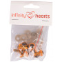 Infinity Hearts Yeux de Sécurité Peluche / Yeux Amigurumi Orange 14mm - 5 kits - 2nd choix