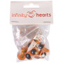 Infinity Hearts Yeux de Sécurité Peluche / Yeux Amigurumi Orange 16mm - 5 kits - 2nd choix