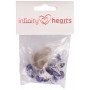 Infinity Hearts Yeux de Sécurité Peluche / Yeux Amigurumi Violet 12mm - 5 kits
