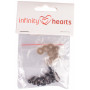 Infinity Hearts Yeux de Sécurité / Yeux Amigurumi Marron 8mm - 5 paires