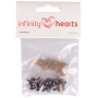 Yeux de sécurité Infinity Hearts/Amigurumi Eyes Brown 10mm - 5 sets