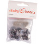 Infinity Hearts Yeux de Sécurité / Yeux Amigurumi Marron 16mm - 5 paires